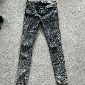 Rag & bone Black Acid Wash Jeans
